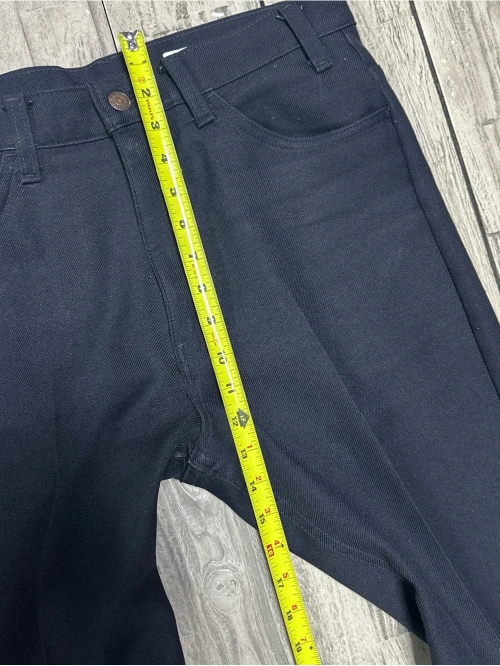 Vintage 90s Levis 517 Pants Mens 33x32 Dacron Polyester Slacks Black Preppy USA